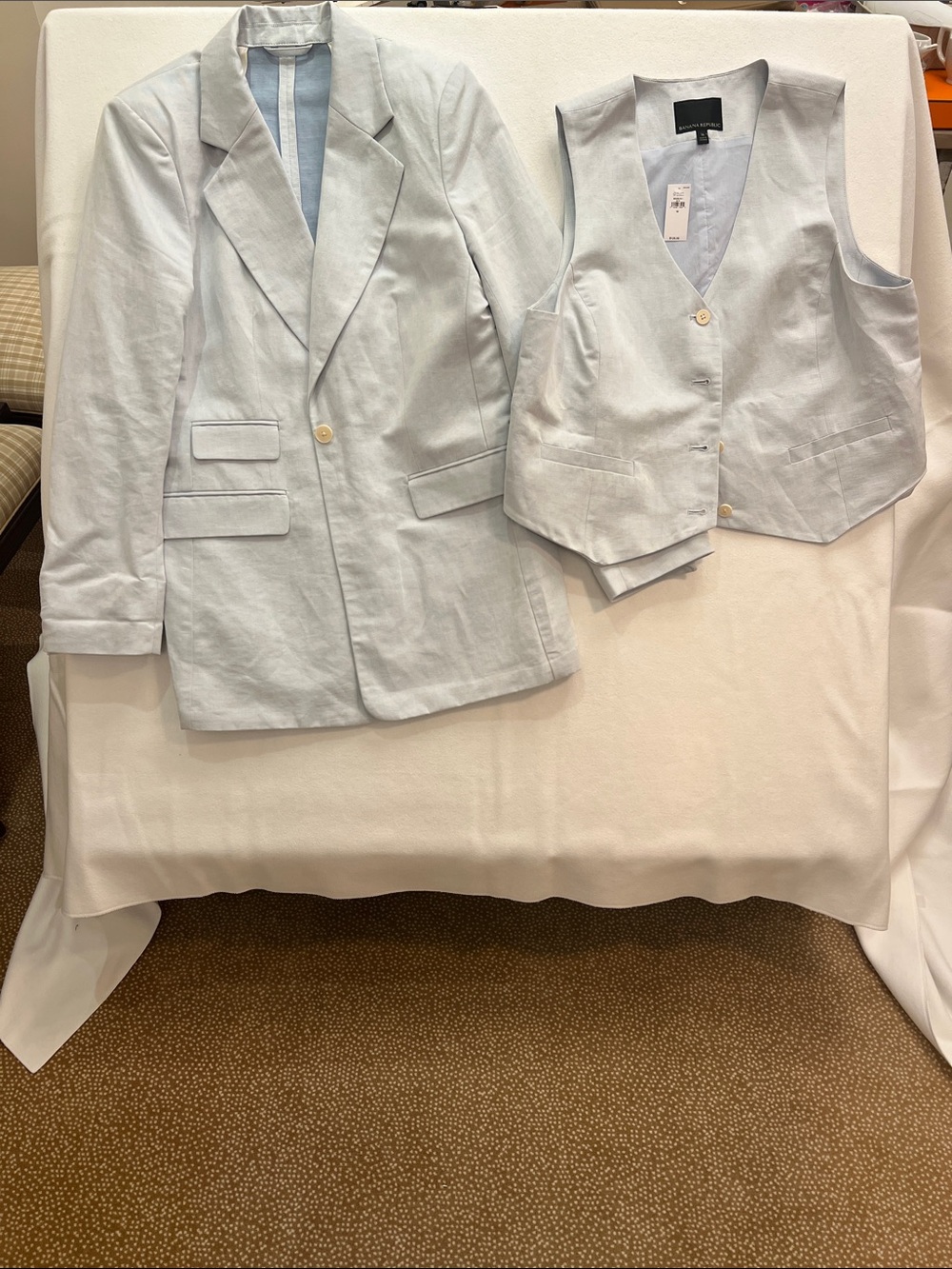 Banana Republic cotton blazer with matching vest - size 16